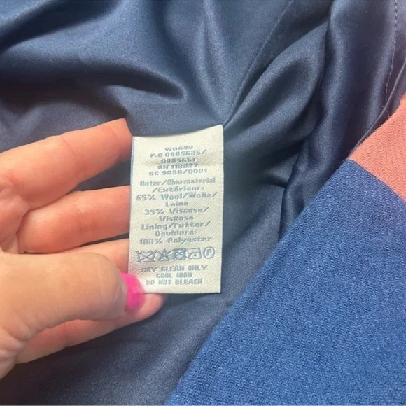 Boden Wool Blend Midi Striped Color Block Skirt - Picture 6 of 7